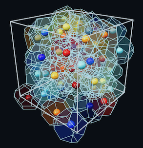3D Voronoi cell model — interactive simulation preview